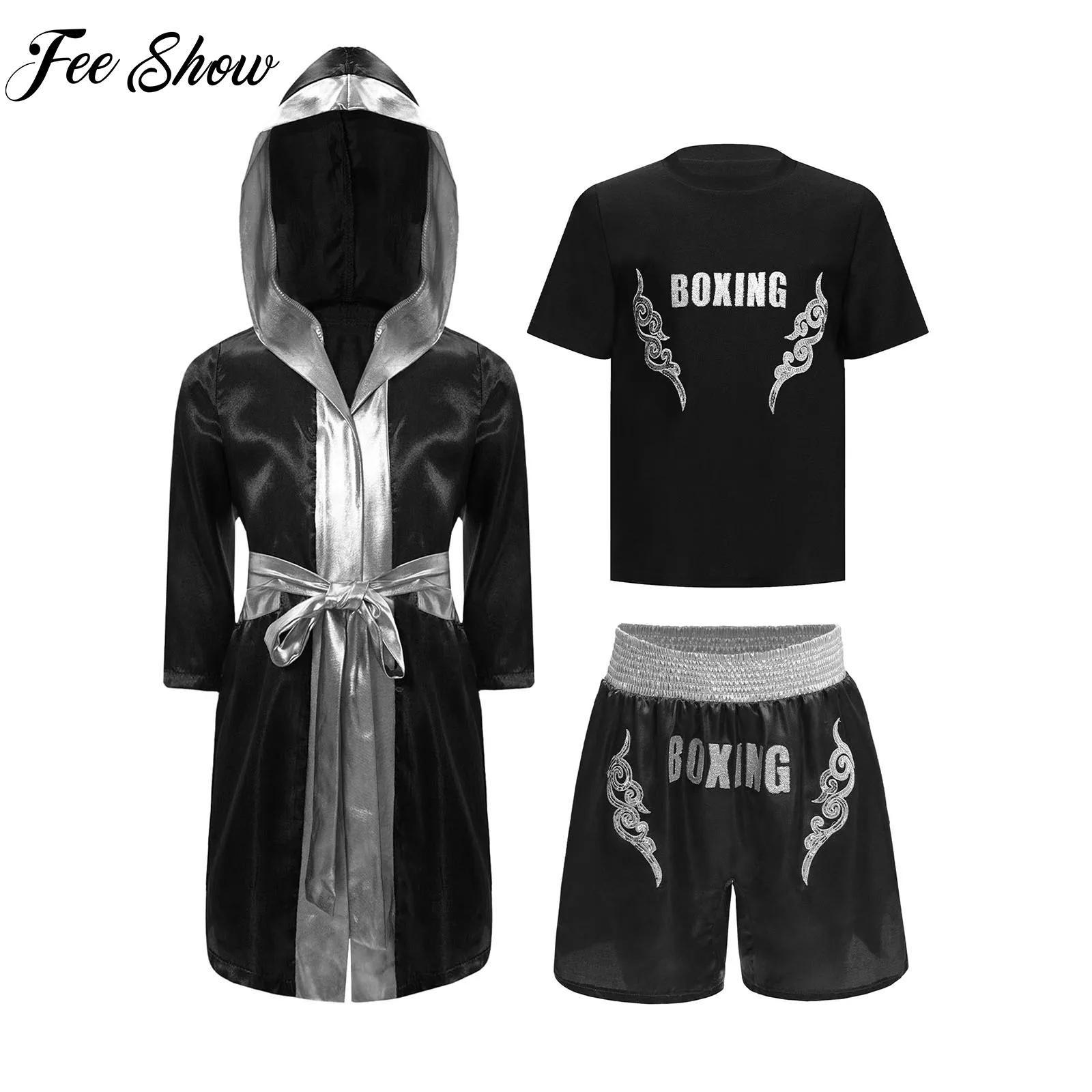 キッズボーイボクシング衣装ムエタイカンフー武術服クルーネック - Boyshort Underwear のレビューと価格