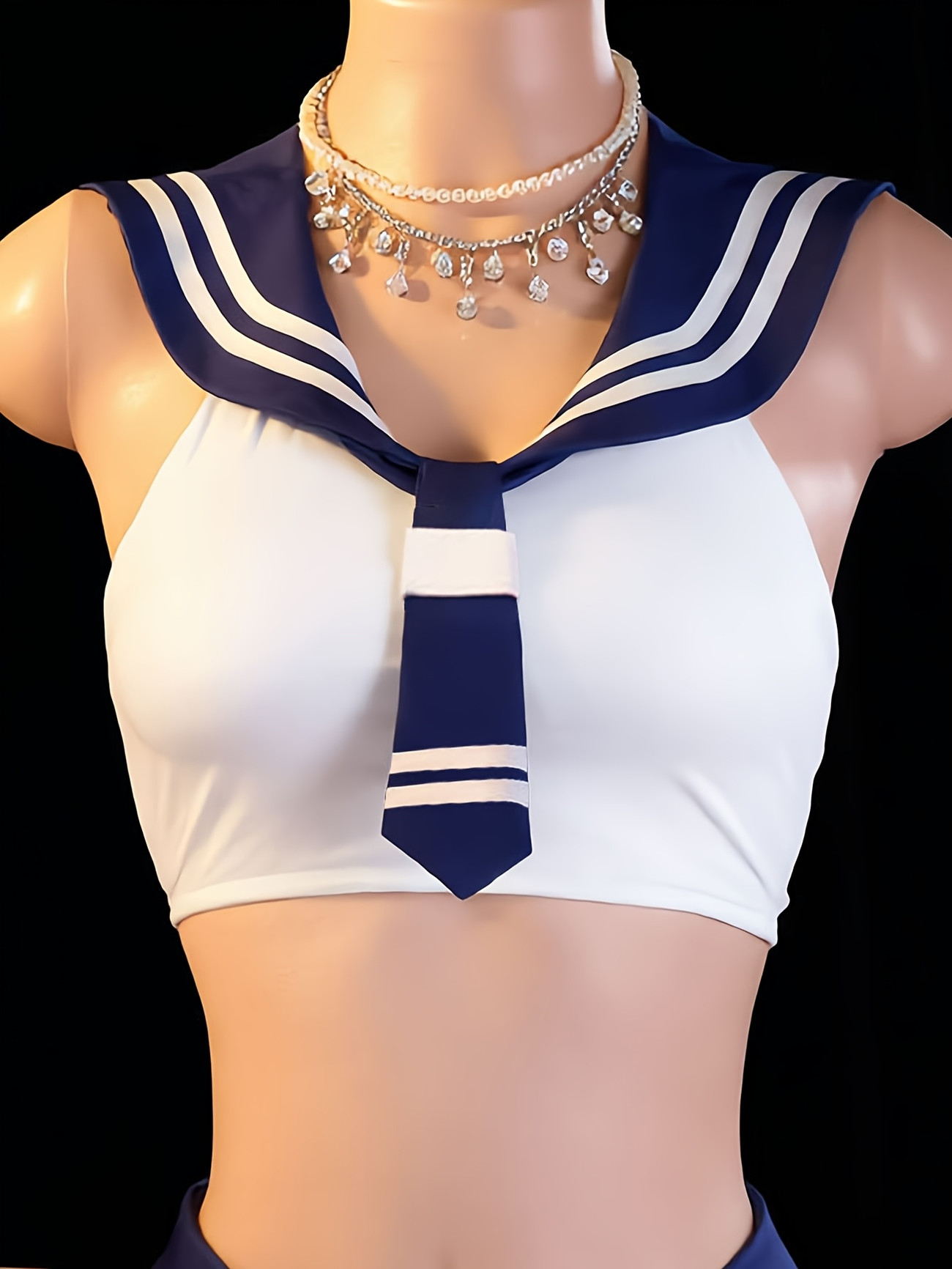 レディース2点セットセーラー風ロールプレイコスチュームセット - Garter Belt Set のレビューと価格